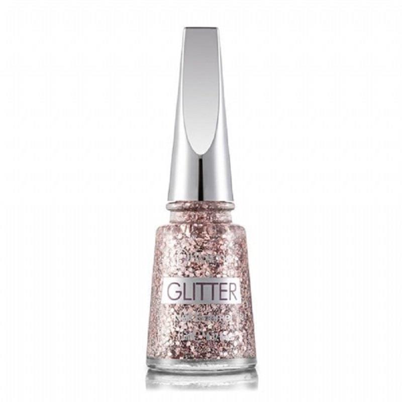 Flormar Glitter Oje GL02 - Pink Silver
